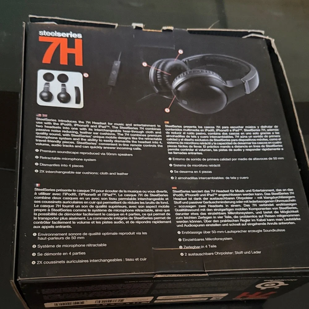 SteelSeries 7H Black Gaming Headset